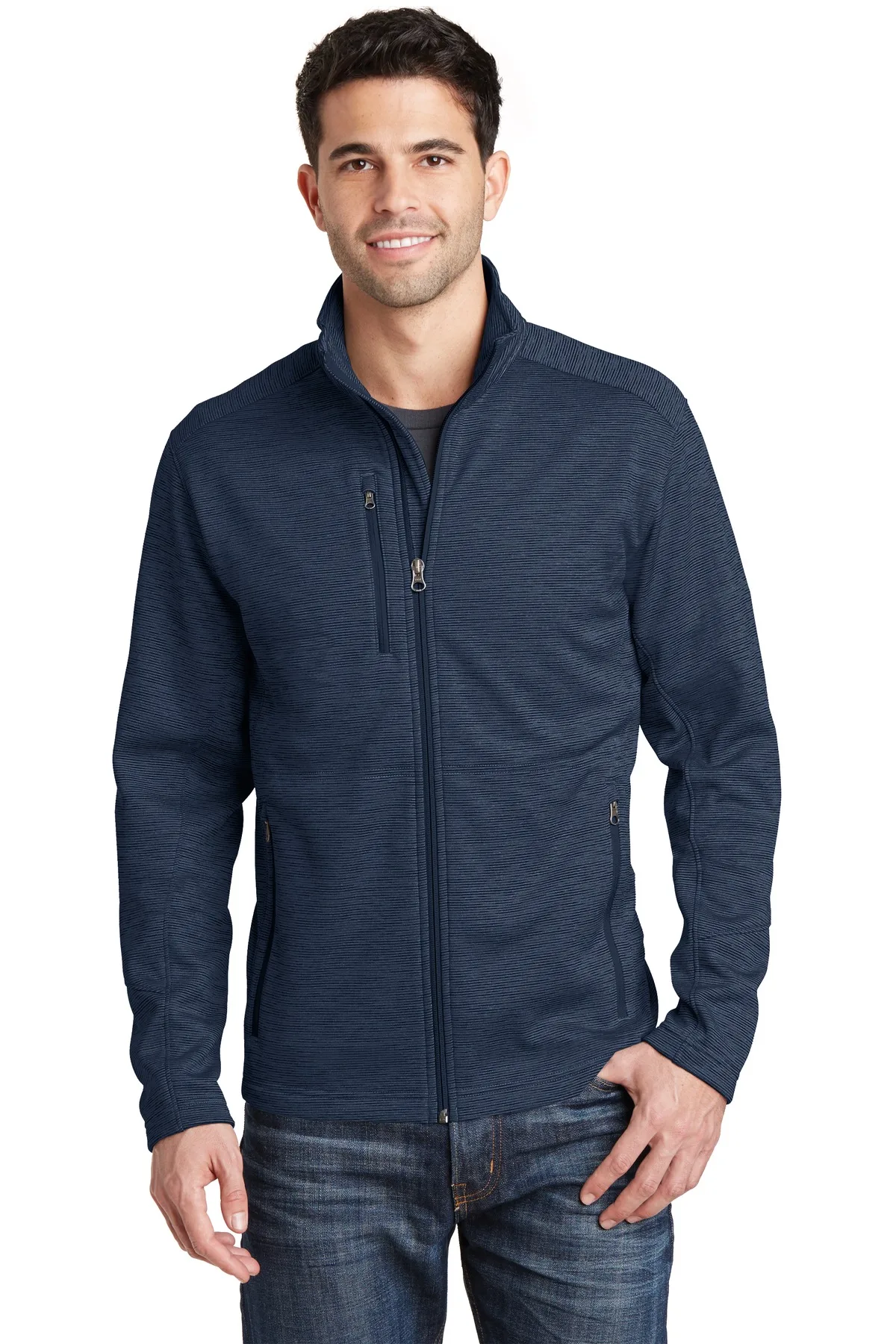 Port Authority® Digi Stripe Fleece Jacket.