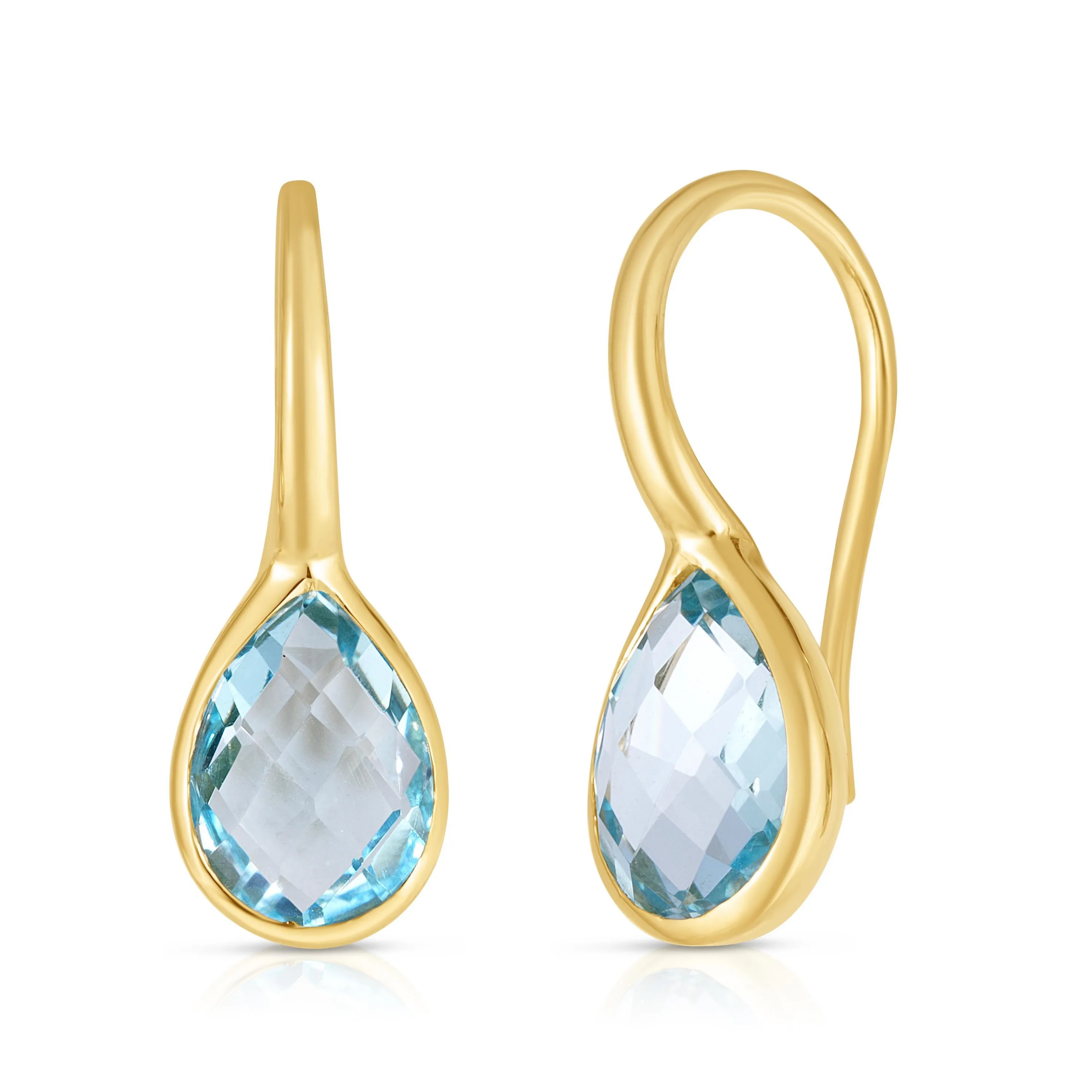 Jilco Inc Blue Topaz Earrings - Teardrop