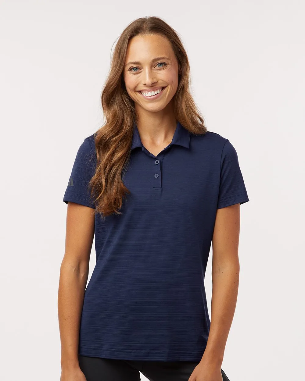 Adidas® Women's Textured Stripe Polo Shirt view 2