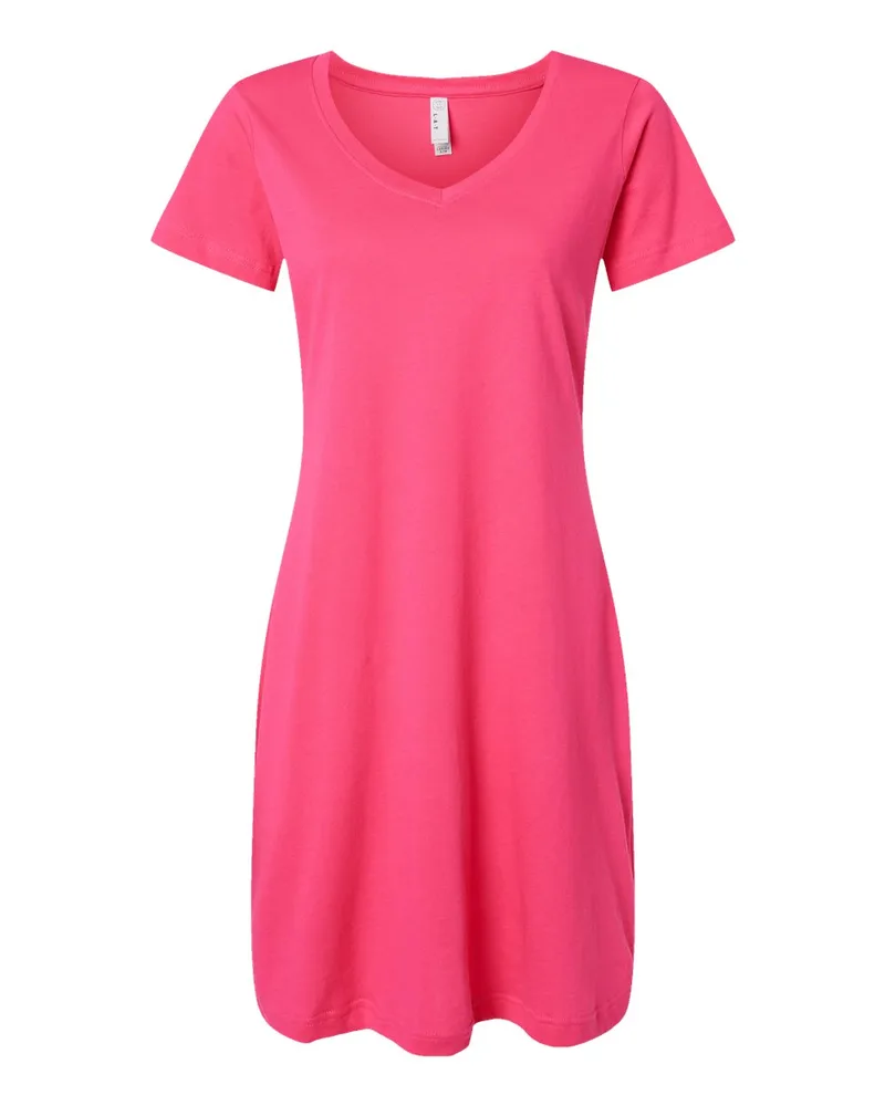 LAT® Women's V-Neck Fine Jersey Coverup view 3