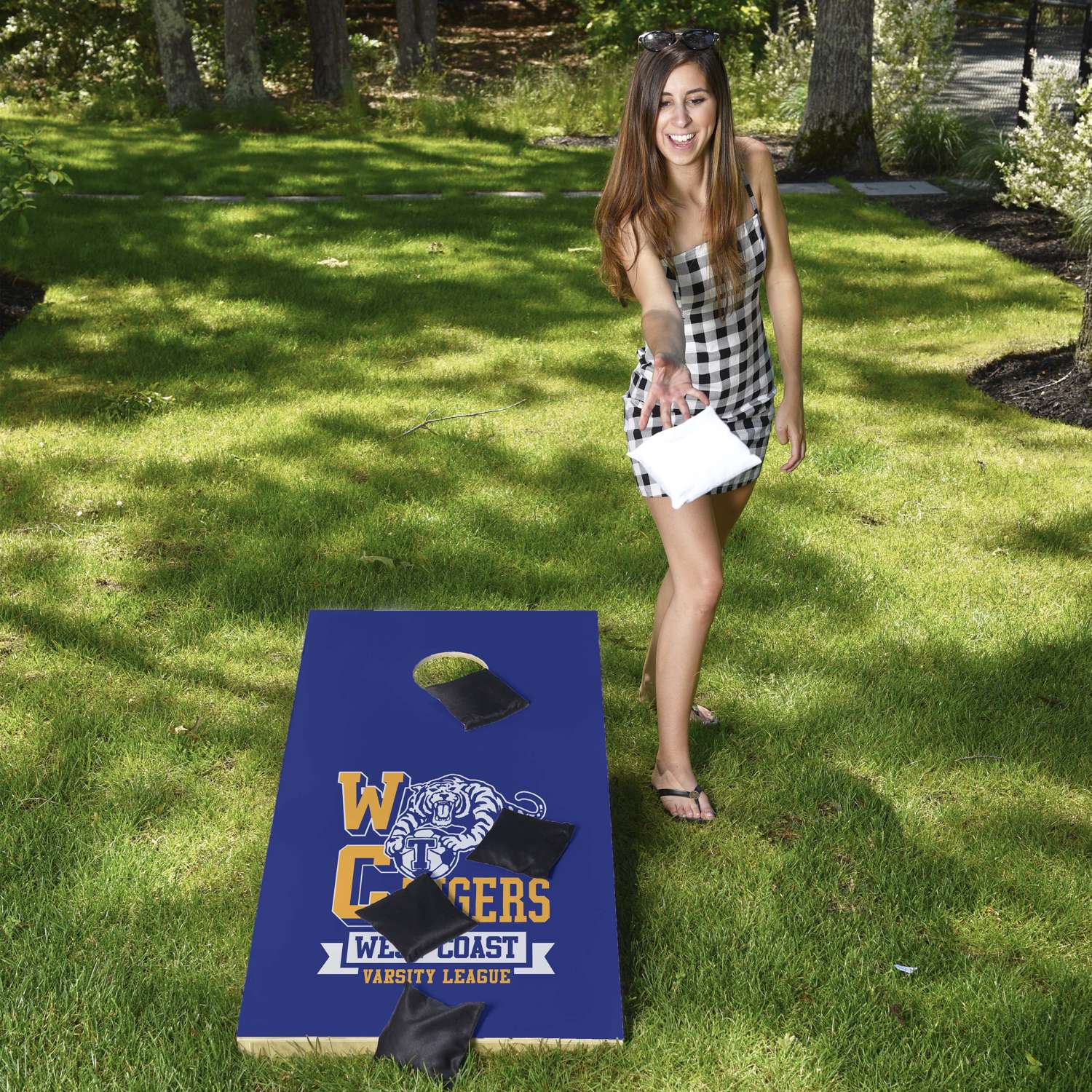 Wood Cornhole Plus with 8 Bean Bags view 2