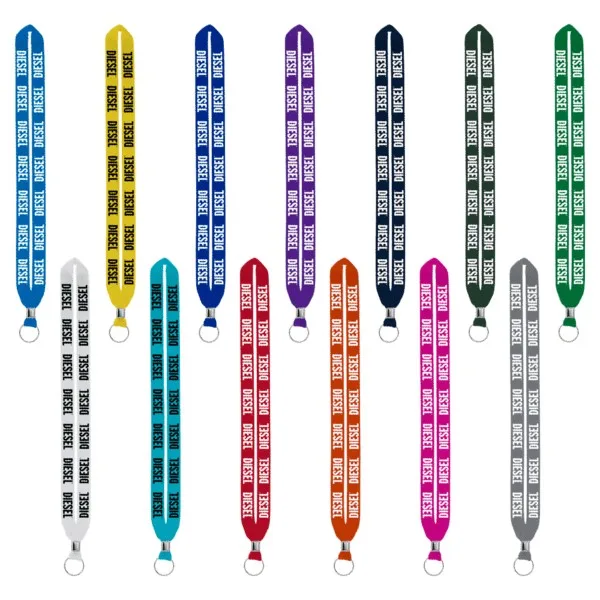 IMPORT Rush 3/4" Polyester Lanyard with Silver Crimp & Split-Ring view 2