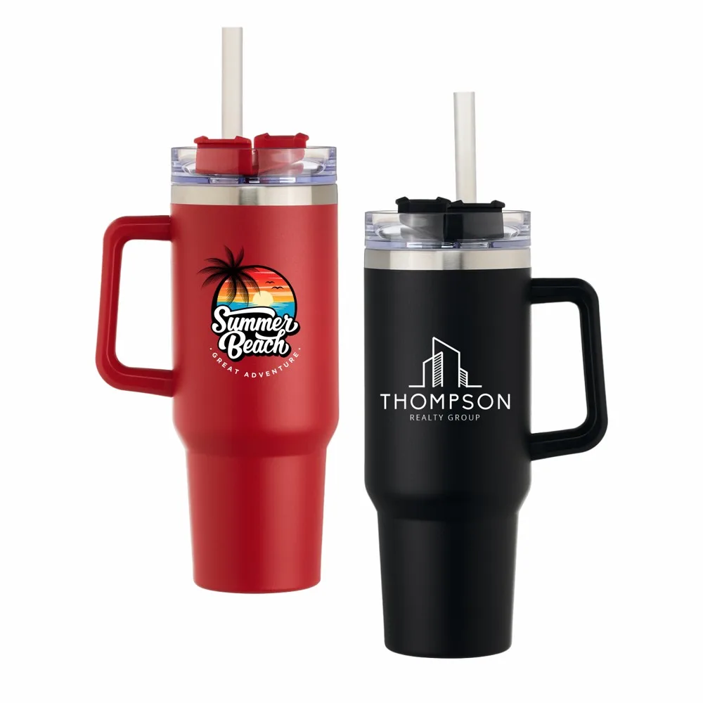 40oz Stainless Steel Tumbler with Handle