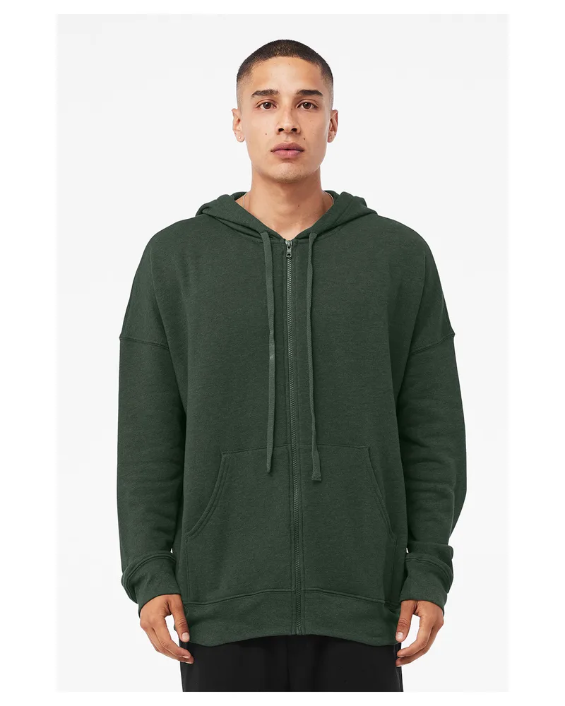 BELLA+CANVAS Unisex Sponge Fleece DTM Full-Zip Hooded Sweatshirt view 4