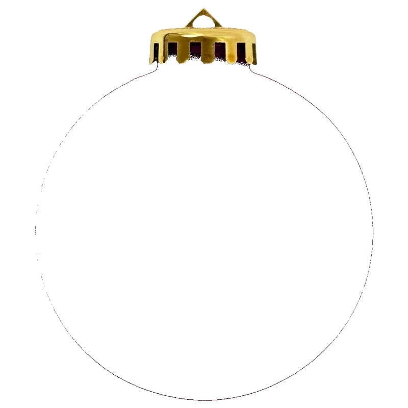 3¼" Crystal Translucent USA-Made Round Glossy Shatterproof Ornament view 6