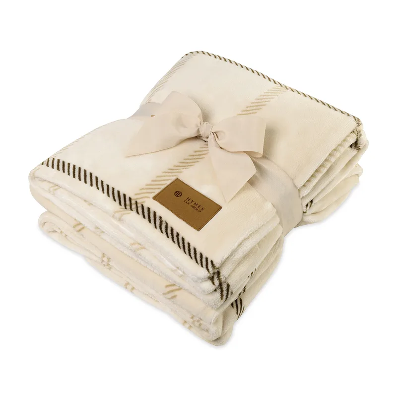 Elegant Lodge Throw Blanket - Calm Lodge Cream