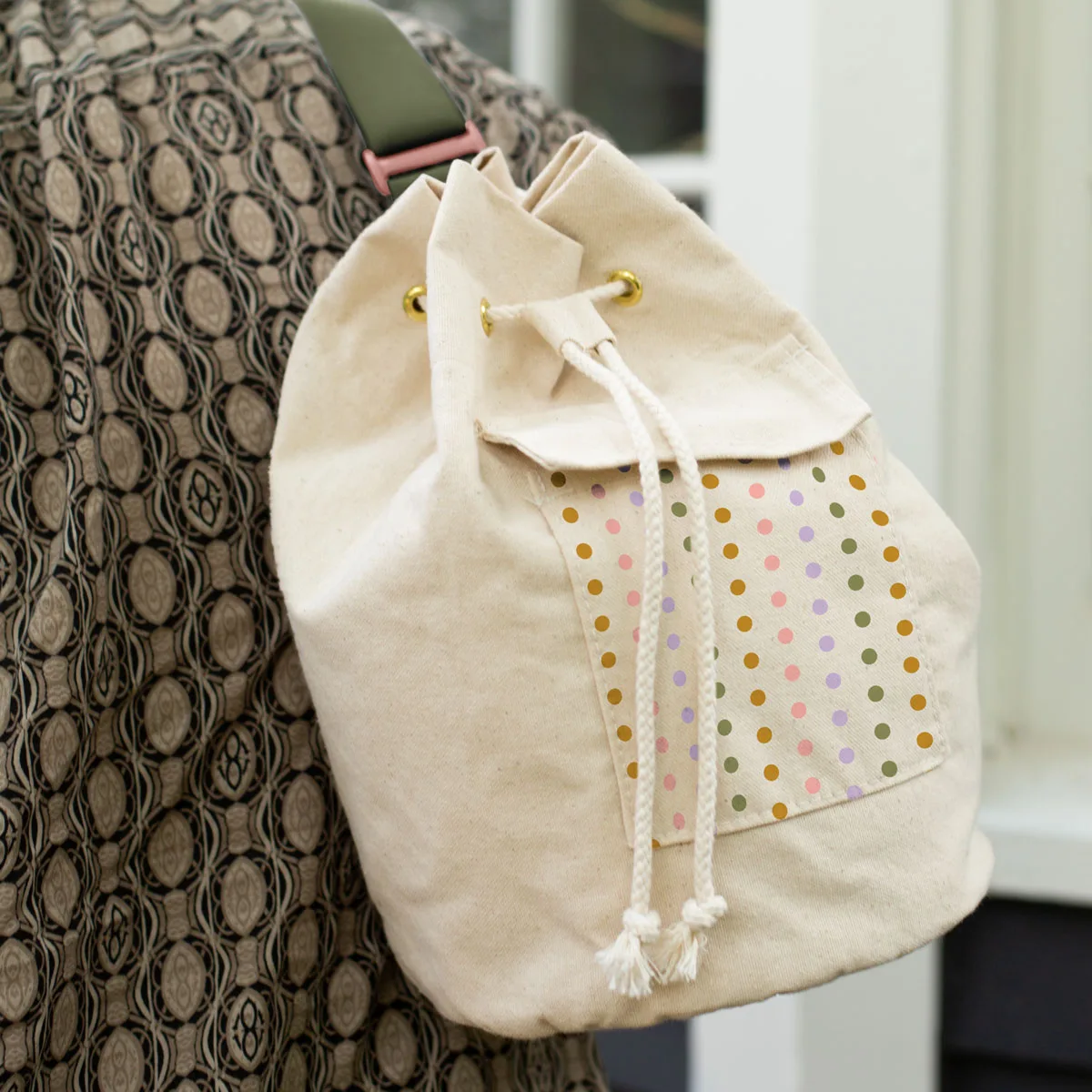 Bucket Sling Bag - Natural Canvas