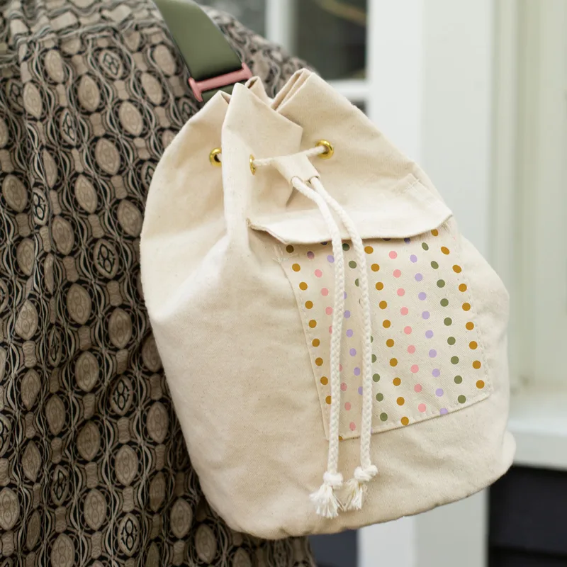 Bucket Sling Bag - Natural Canvas