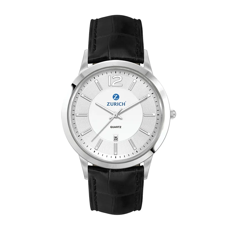 Wc4214 43mm Steel Silver Case, 3 Hand Mvmt, Silver Dial, Dte Display, Leather Strap, Flat Mineral Cr