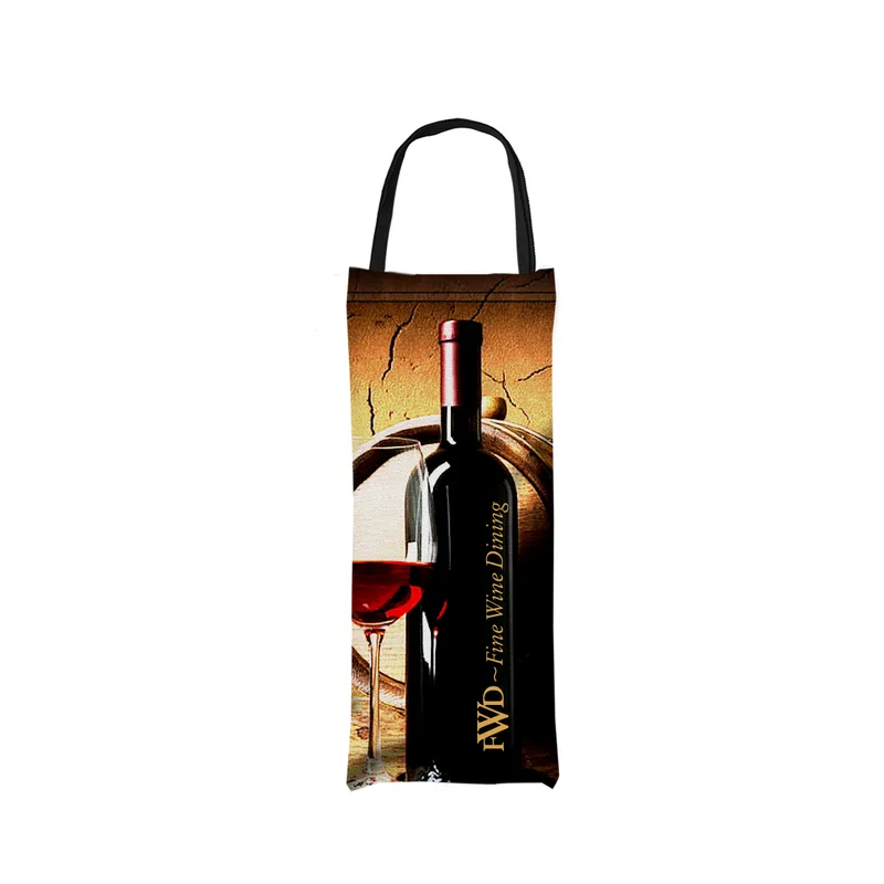 6" W X 16" H Polyester Wine Bag view 2