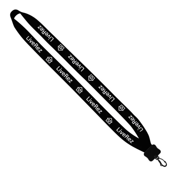 3/4" Cotton Lanyard with Plastic Clamshell & Swivel Snap Hook view 2