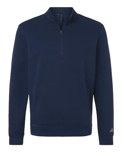 Adidas® Men's Elevated Fleece Quarter-Zip Pullover Sweater
