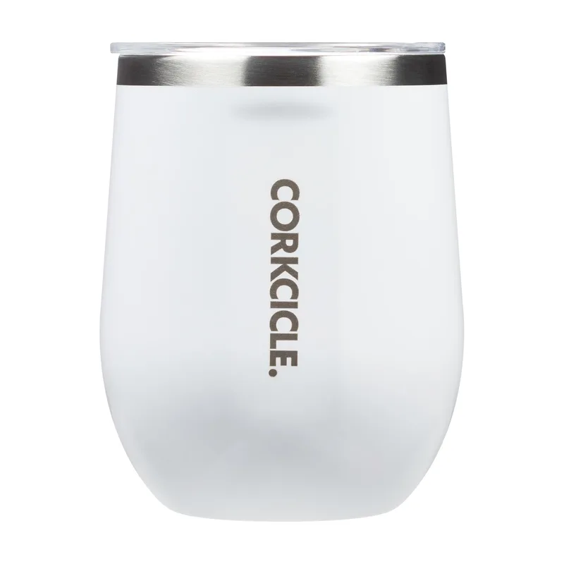 Corkcicle 12 Oz. Stemless Wine Cup - Gloss White