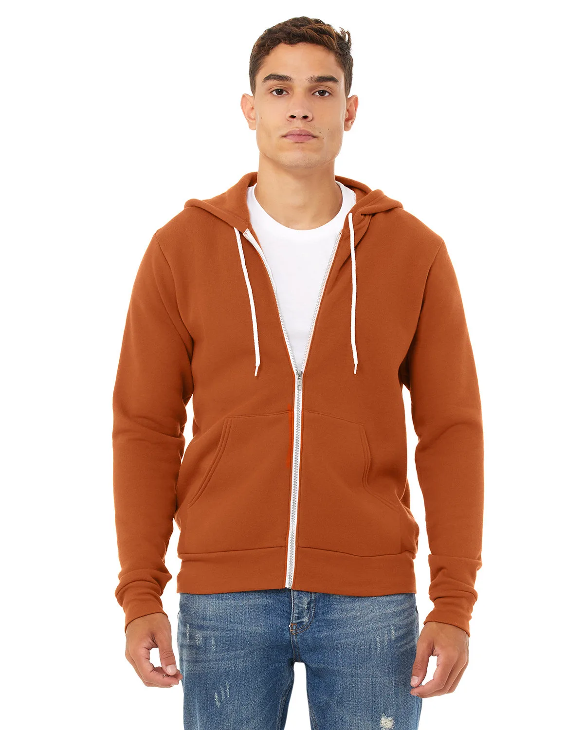 BELLA+CANVAS Unisex Sponge Fleece Full-Zip Hooded Sweatshirt view 5