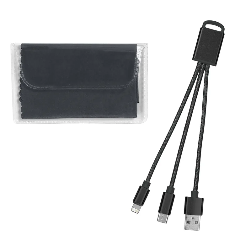 Braided Charging Buddy & Micro Fiber Cloth Set view 2