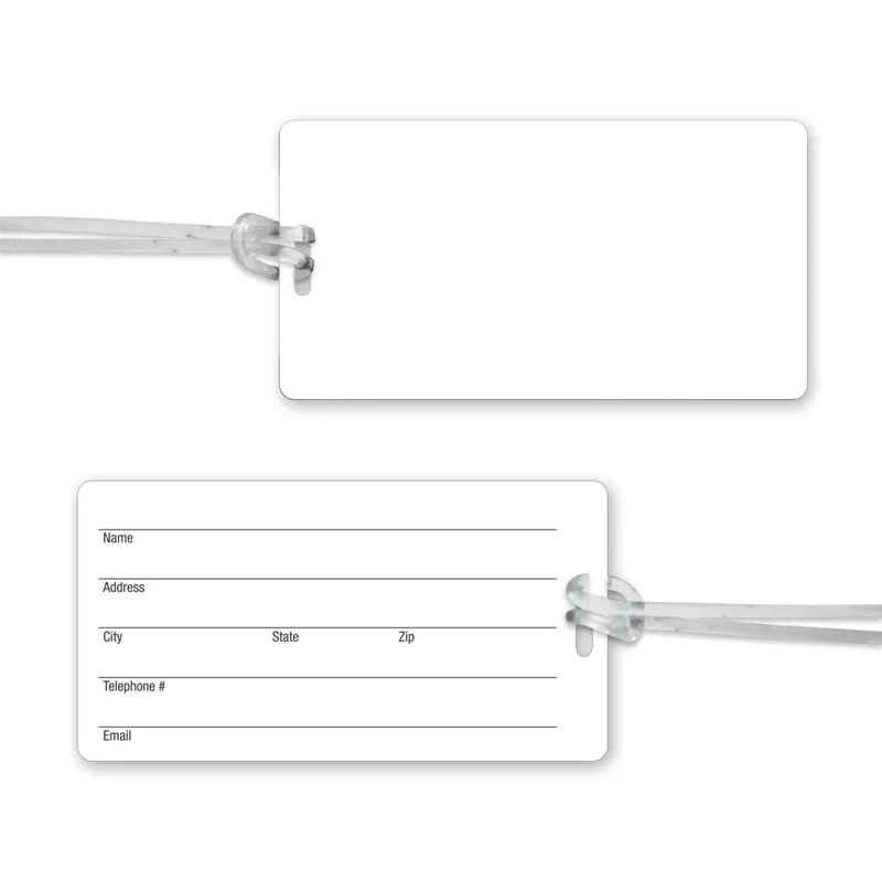 Ultra-Thin Luggage Tag with Clear Strap view 2