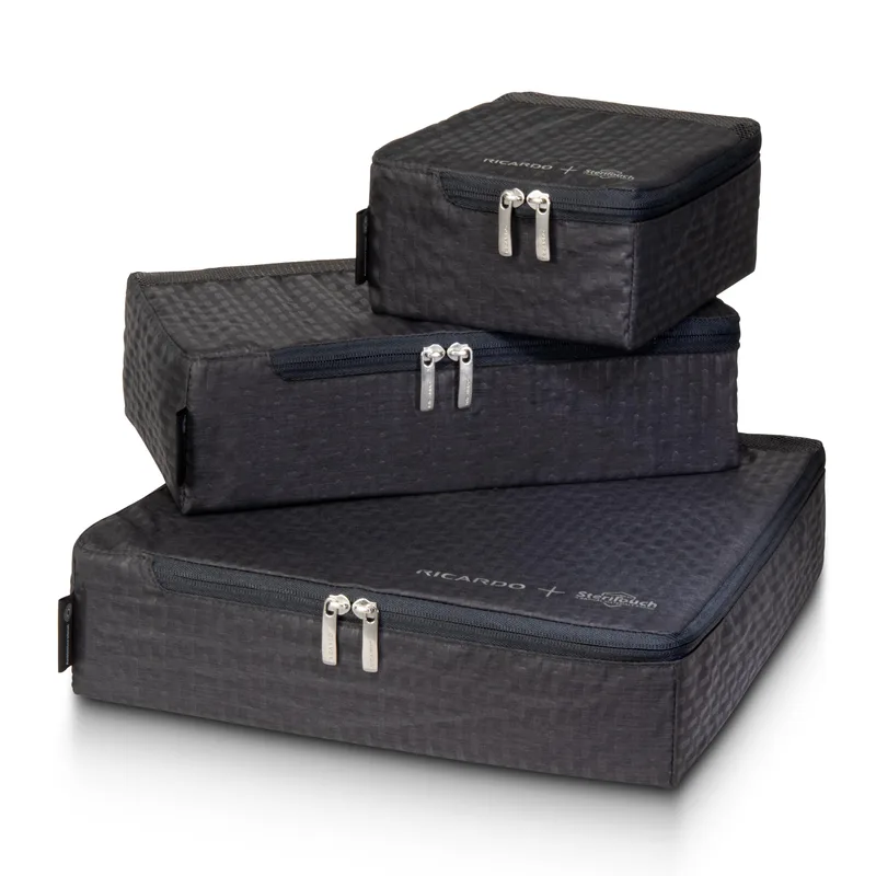 Ricardo Beverly Hills - Essentials 5.0 Packing Cubes Set Of 3 W/Steritouch - Graphite
