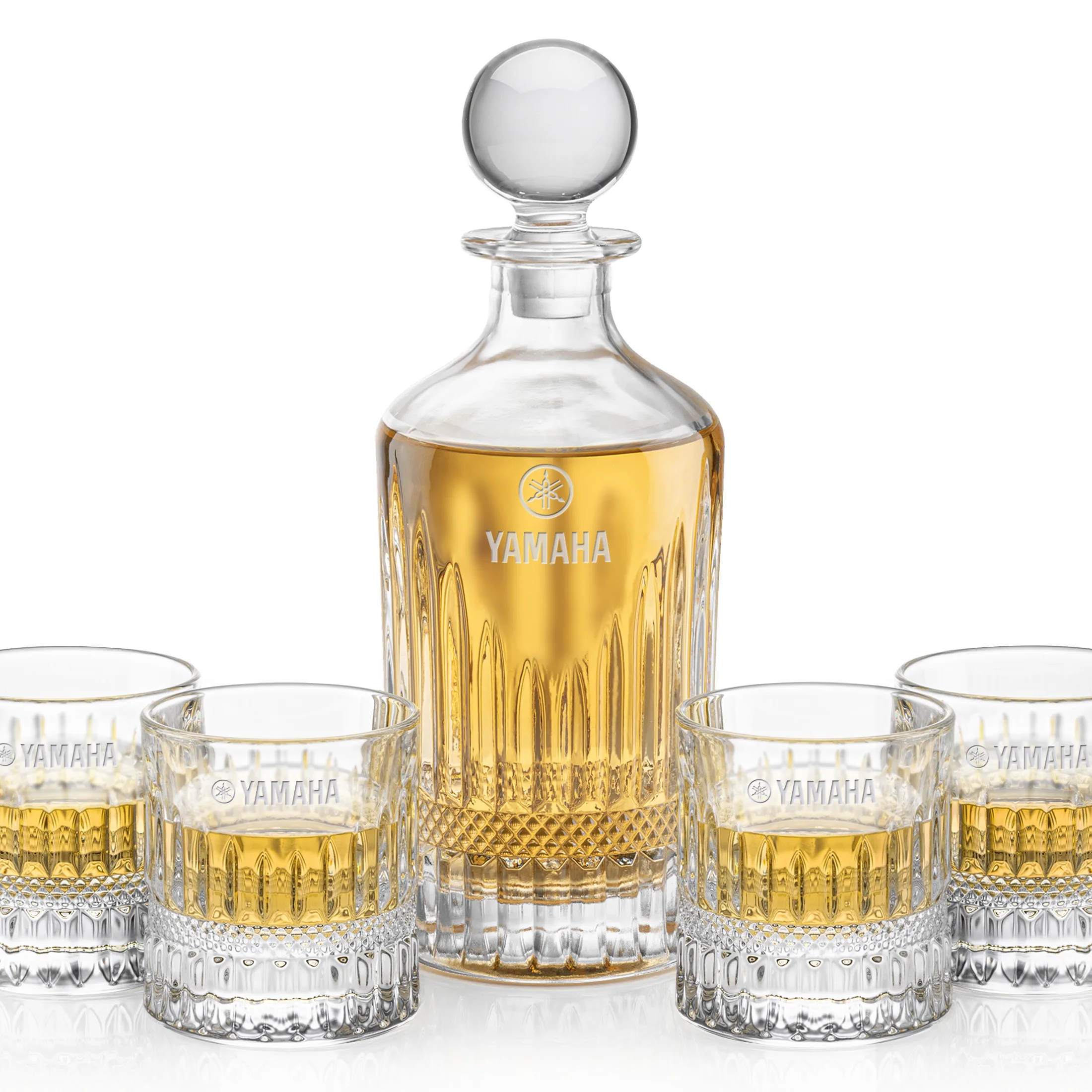 Decanter Set, Deep Etch, Decanter & 4 OTR