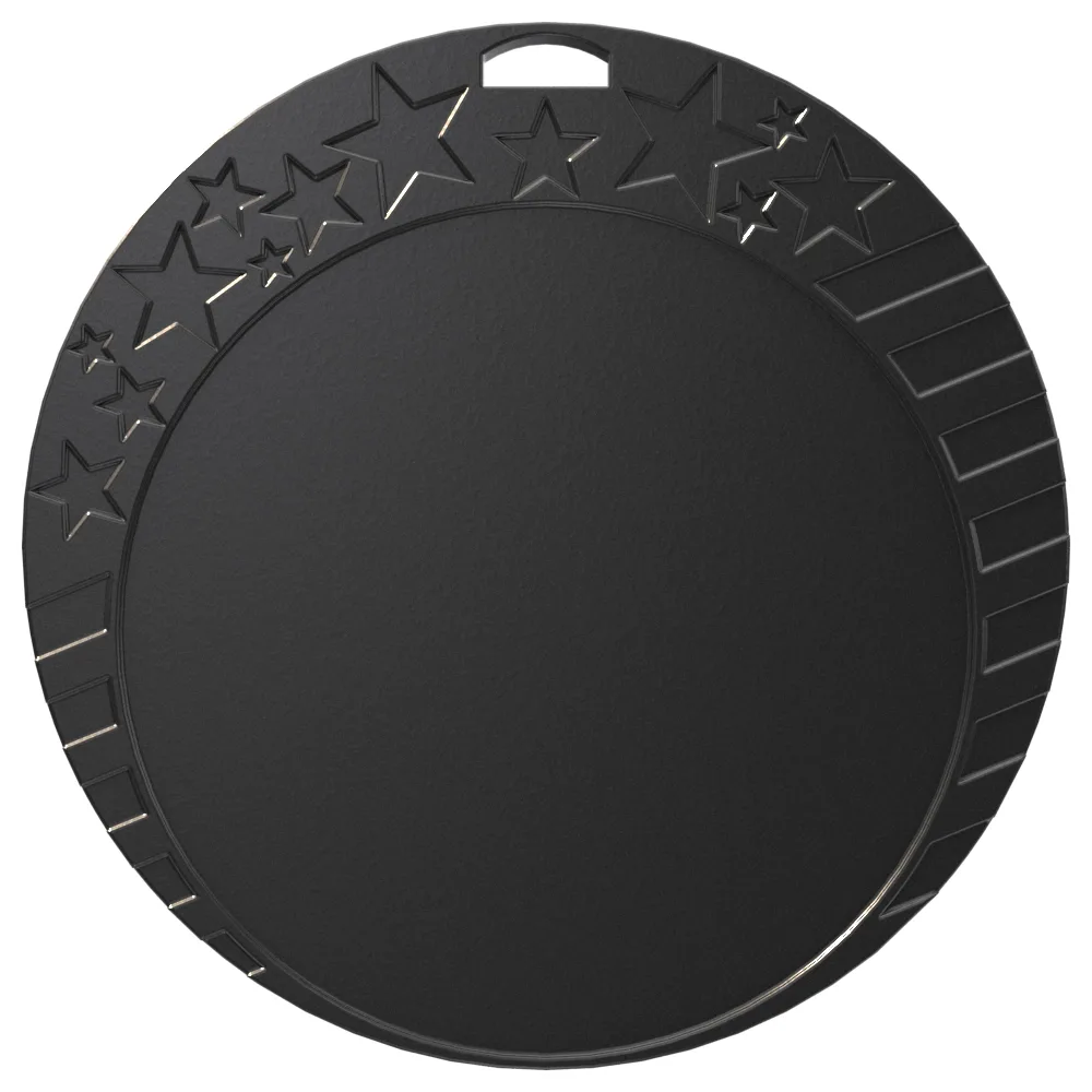 Vibraprint® Black Star Border Insert Medallion (2-1/2") view 2