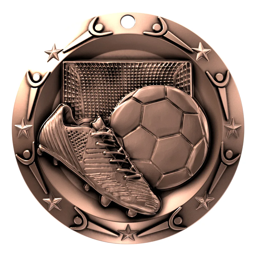 Antique Soccer World Class Medallion (3") view 5