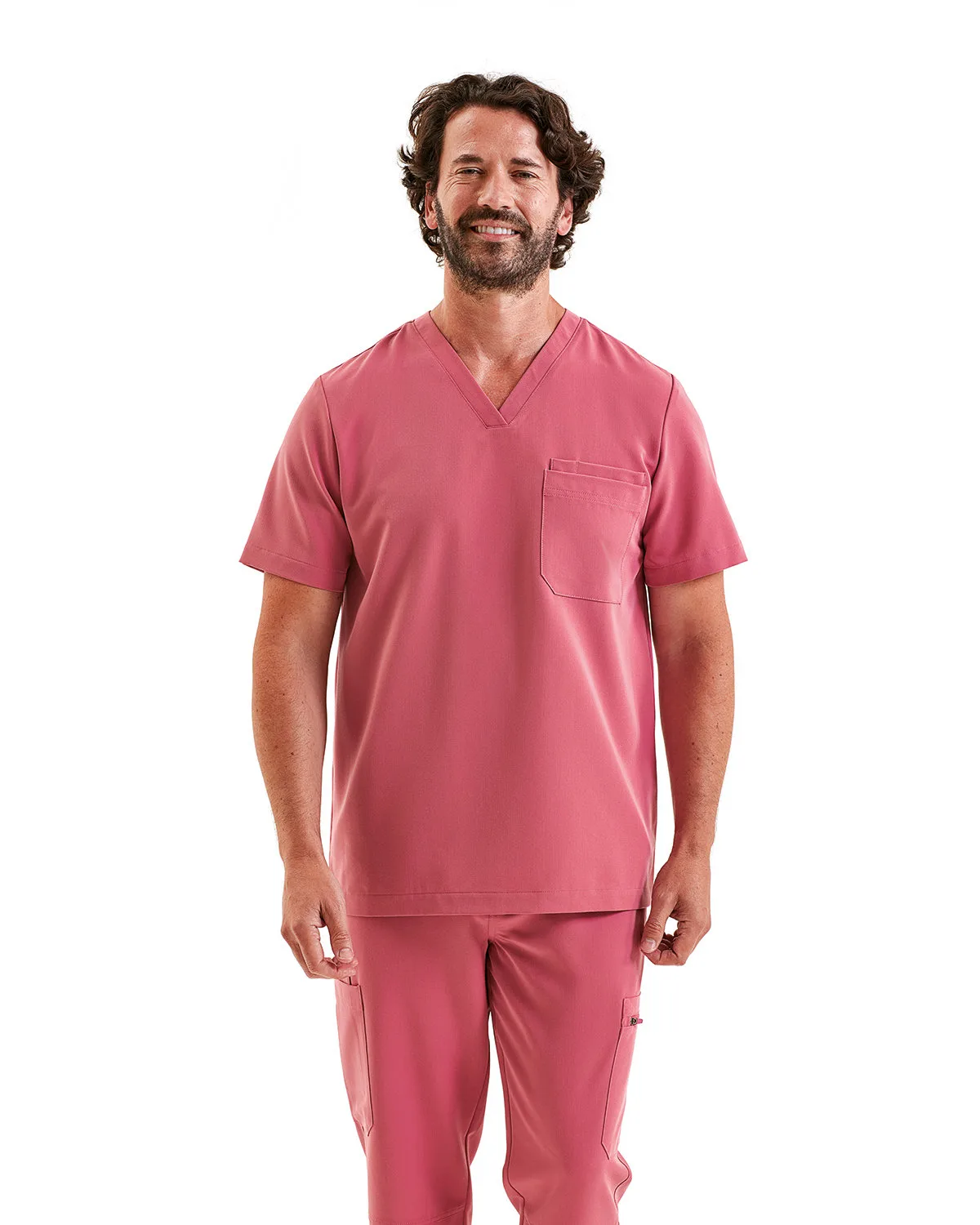 ONNA BY PREMIER Men's Limitless V-Neck Stretch Scrub Top view 2