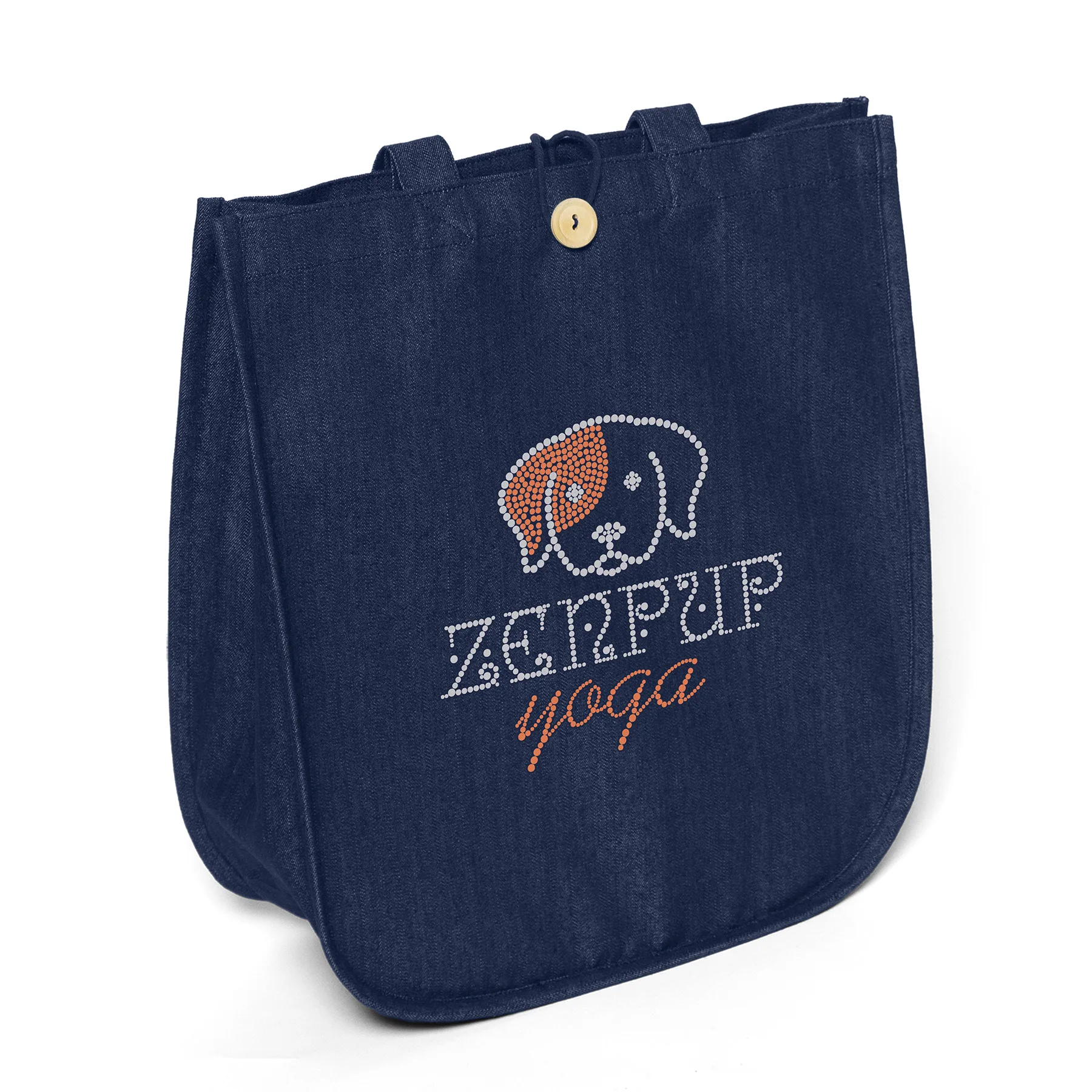 Dark-Wash Denim Blue Logo