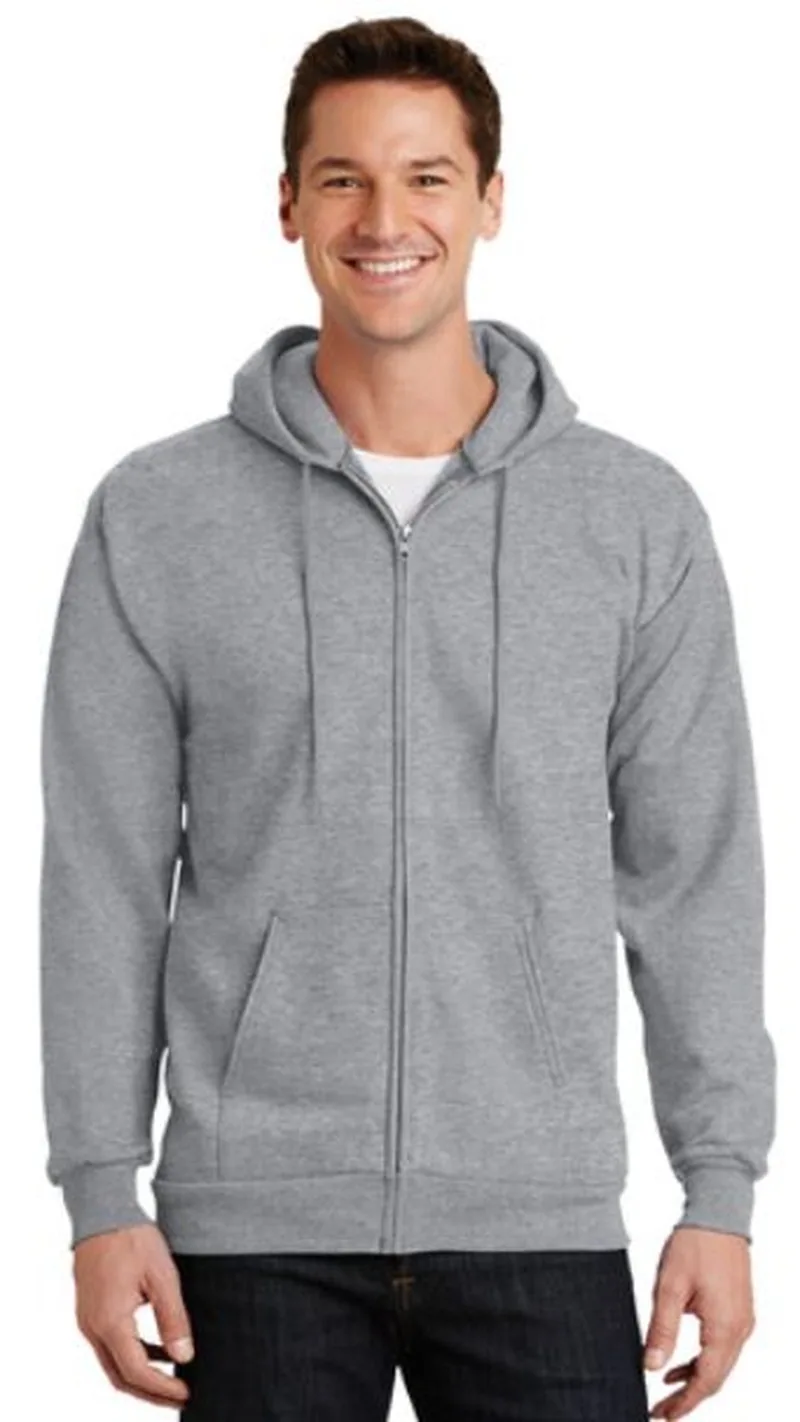 Port & Co™ Tall Essential Fleece Full-Zip Hooded Sweatshirt.