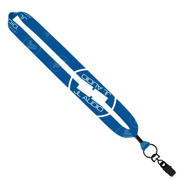 1" Dye-Sublimated Lanyard with Metal Crimp & Metal Split-Ring view 6