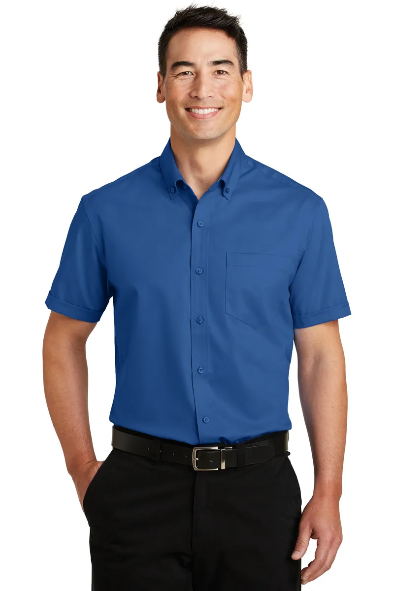 Port Authority® Short Sleeve SuperPro™ Twill Shirt. view 4