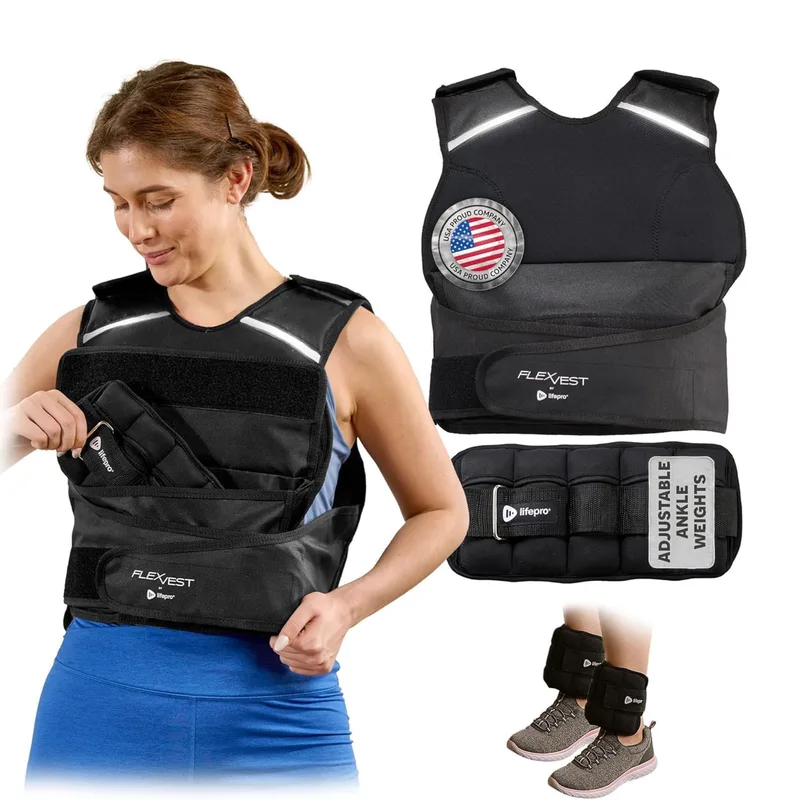 Lifepro Weighted FlexVest with Ankle Weights (Women 5-15 lb)