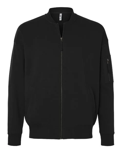American Apparel® Unisex French Terry Bomber Jacket view 2