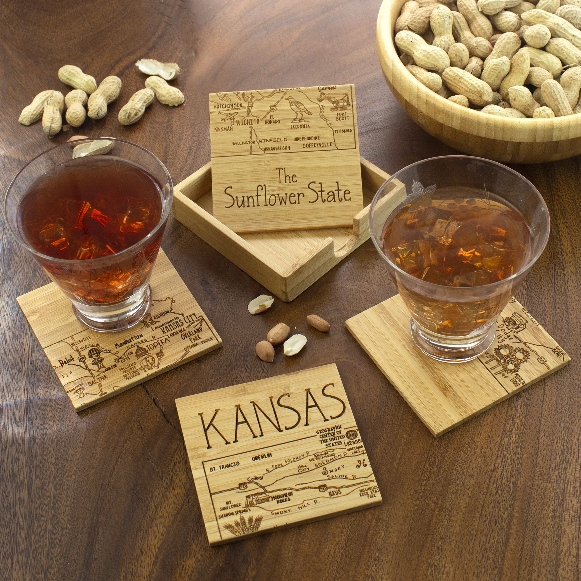 Kansas Puzzle Coaster Set view 2