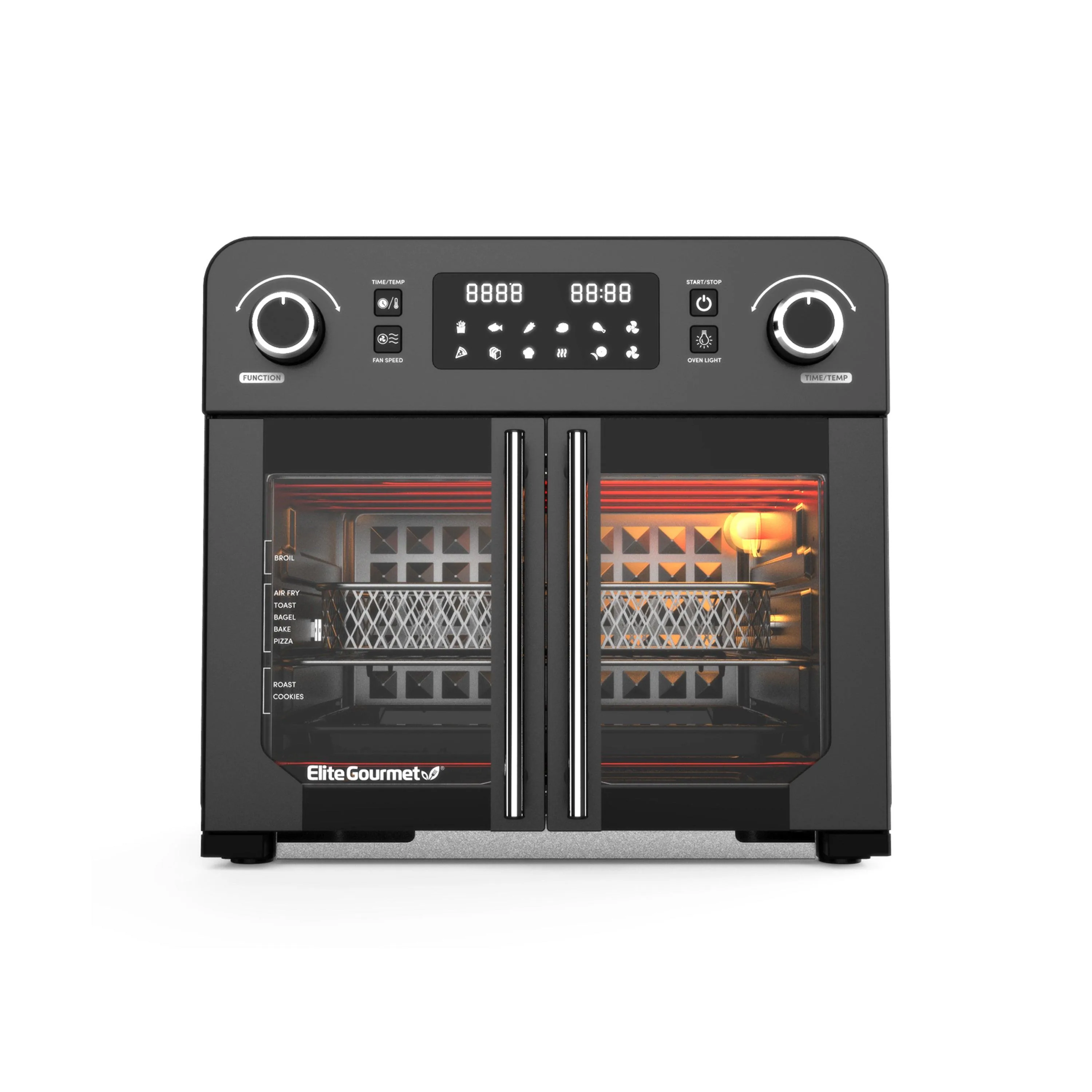Elite 24.5Qt French Door Air Fryer Convection Countertop Oven