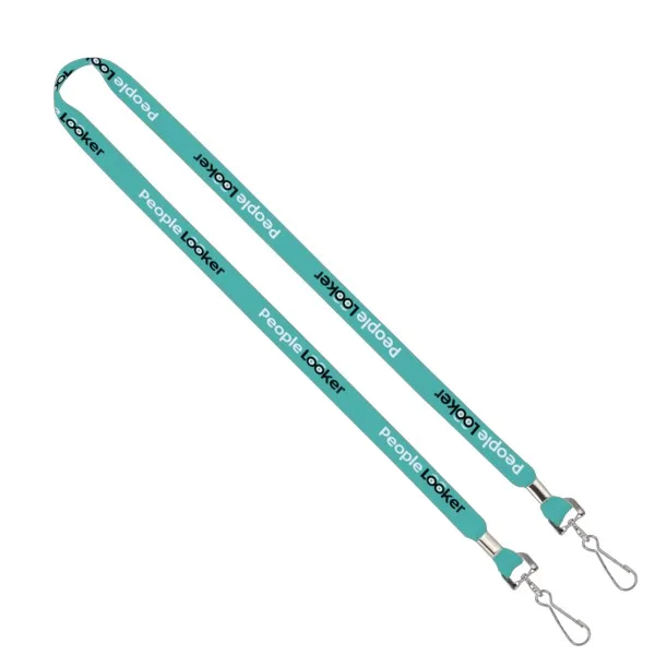 IMPORT Rush 5/8" Dye-Sublimated Lanyard with Dual Silver Crimps & Dual Silver Metal Split-Rings