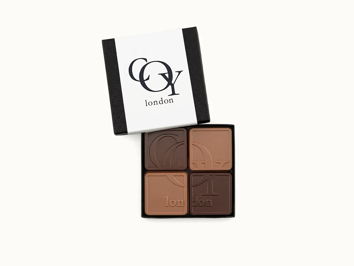 4-Piece Chocolate Ensemble Gift Set with Classic Custom Packaging view 2