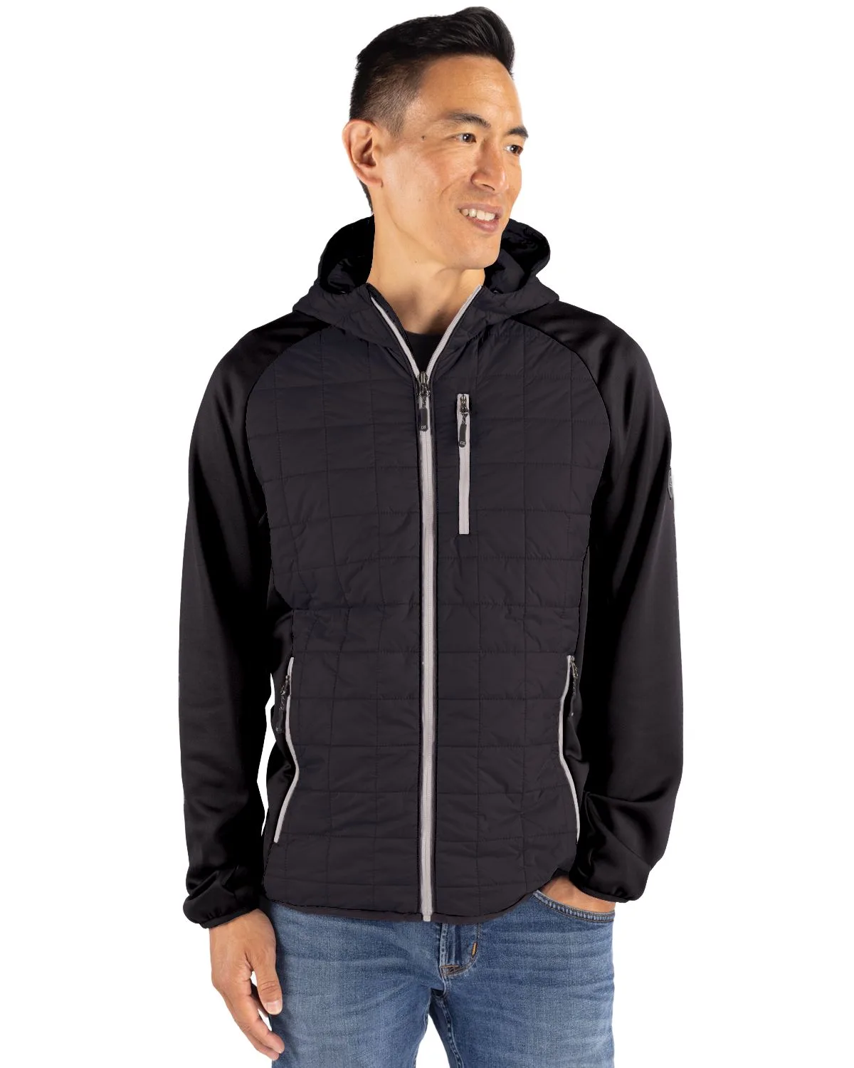 Cutter & Buck Rainier Primaloft Eco Mens Full Zip Hybrid Jacket