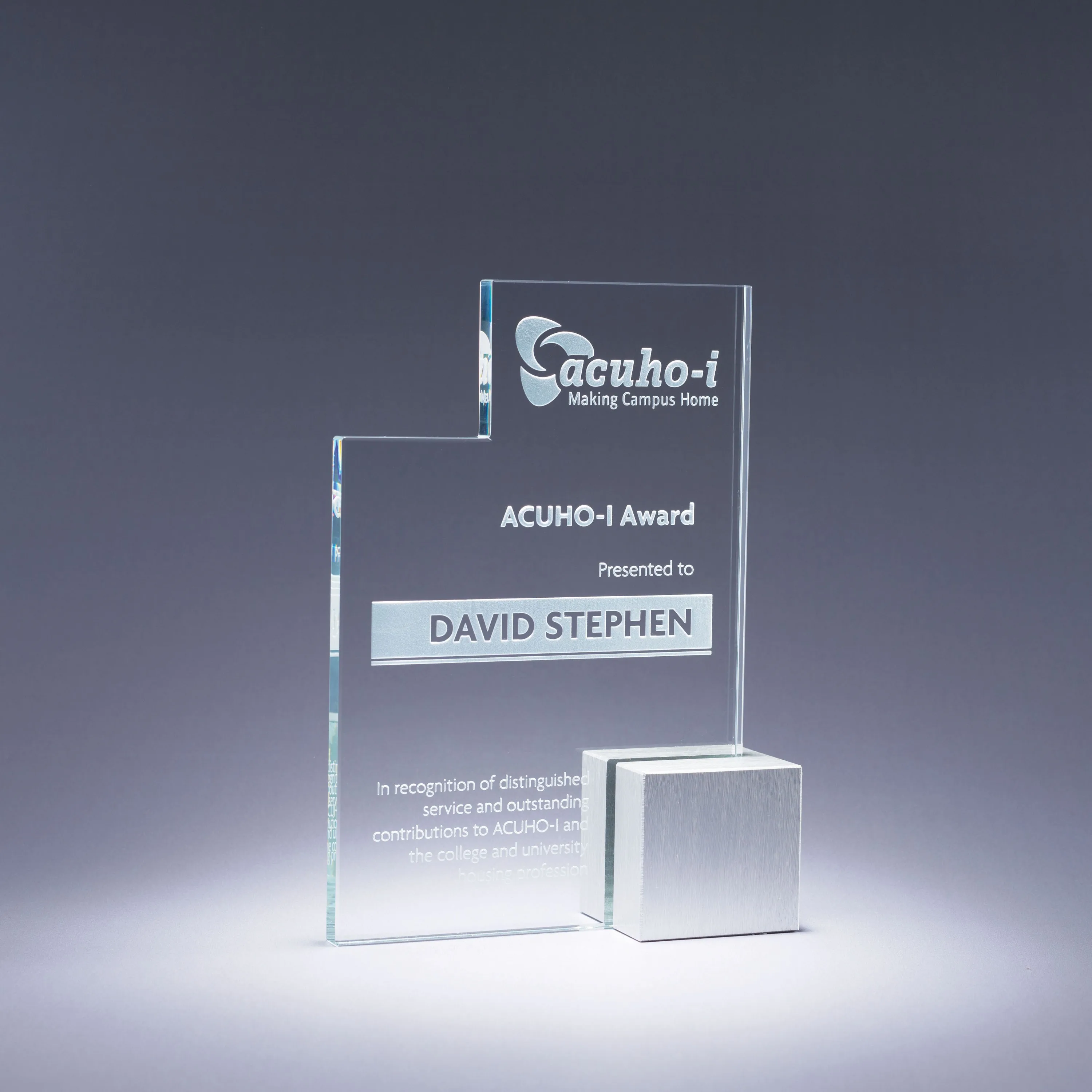 8.5" Quad Crystal Award
