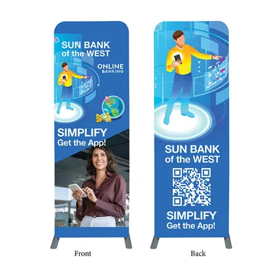 DisplaySplash Double Sided Fabric Floor Banner - 31 " W x 89 " H