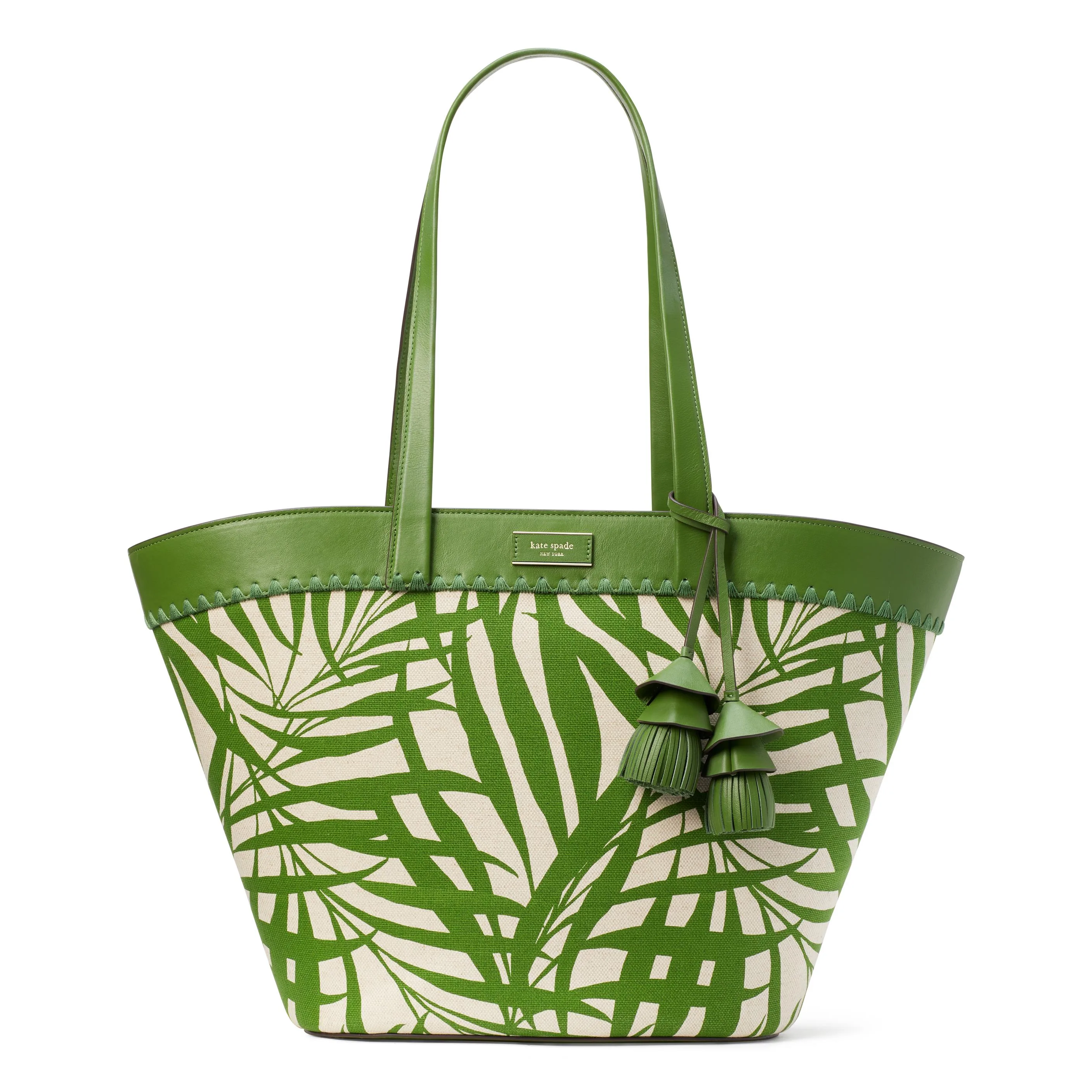 kate spade new york Palm Fronds Medium Tote - Green Multi