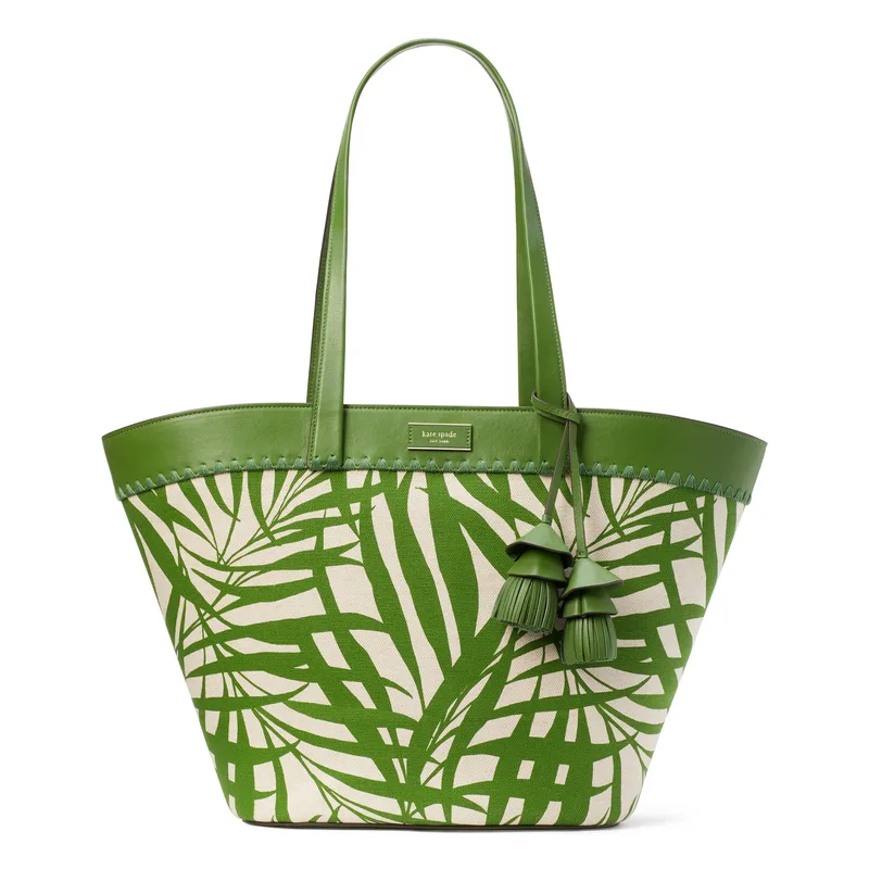 kate spade new york Palm Fronds Medium Tote - Green Multi