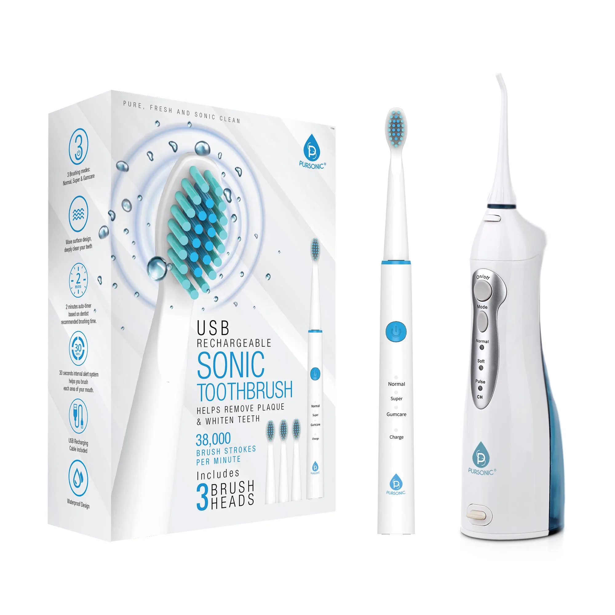 Pursonic Pearly Whites Package