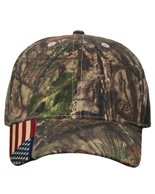 Kati Camo Woven USA Flag Mesh Cap