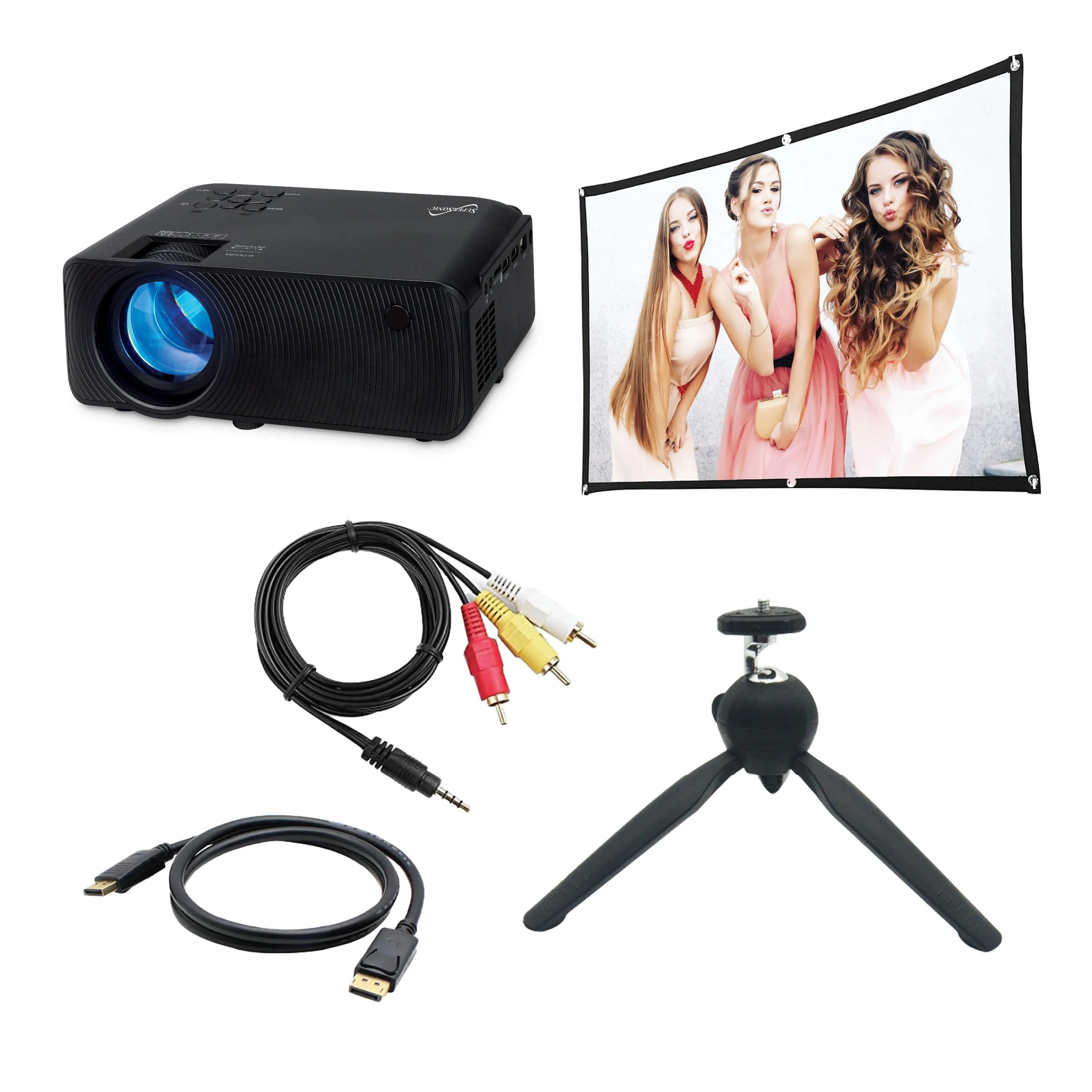 Supersonic Hd Digital Bluetooth Projector W/ Accessory Kit