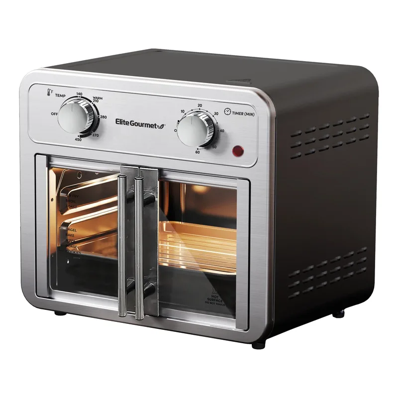 Elite 12L French Door Air Fryer Oven Stainless Steel