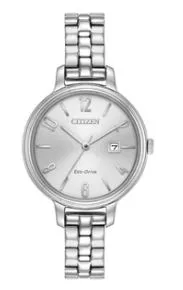 Citizen® Ladies' Chandler Eco-Drive® Stainless Steel Watch w/Silver-Tone Dial