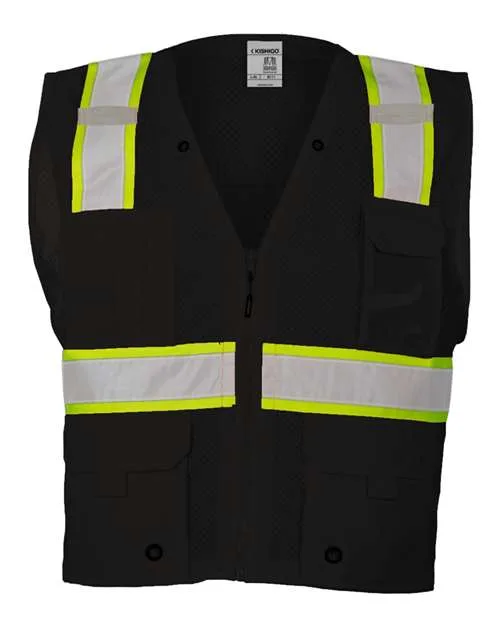 Kishigo® Unisex EV Series® Enhanced Visibility Multi-Pocket Mesh Vest
