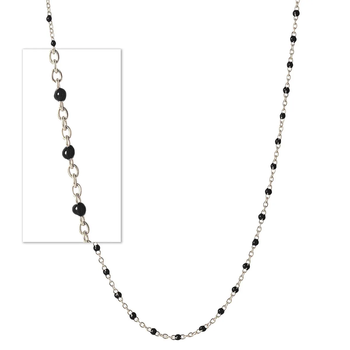 Jilco Inc Black Beaded Enamel Chain
