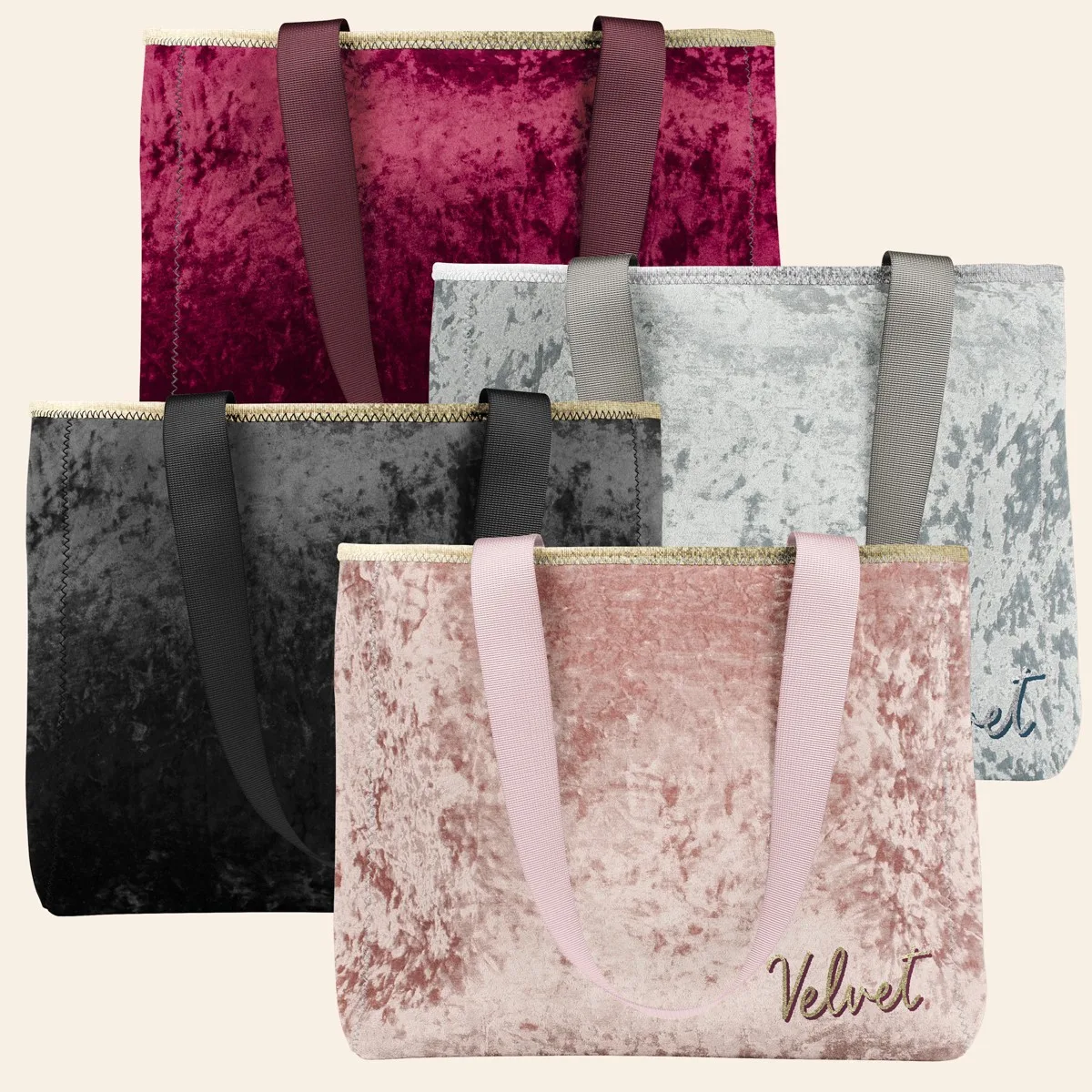 Medium Velvet Neoprene All Day Tote