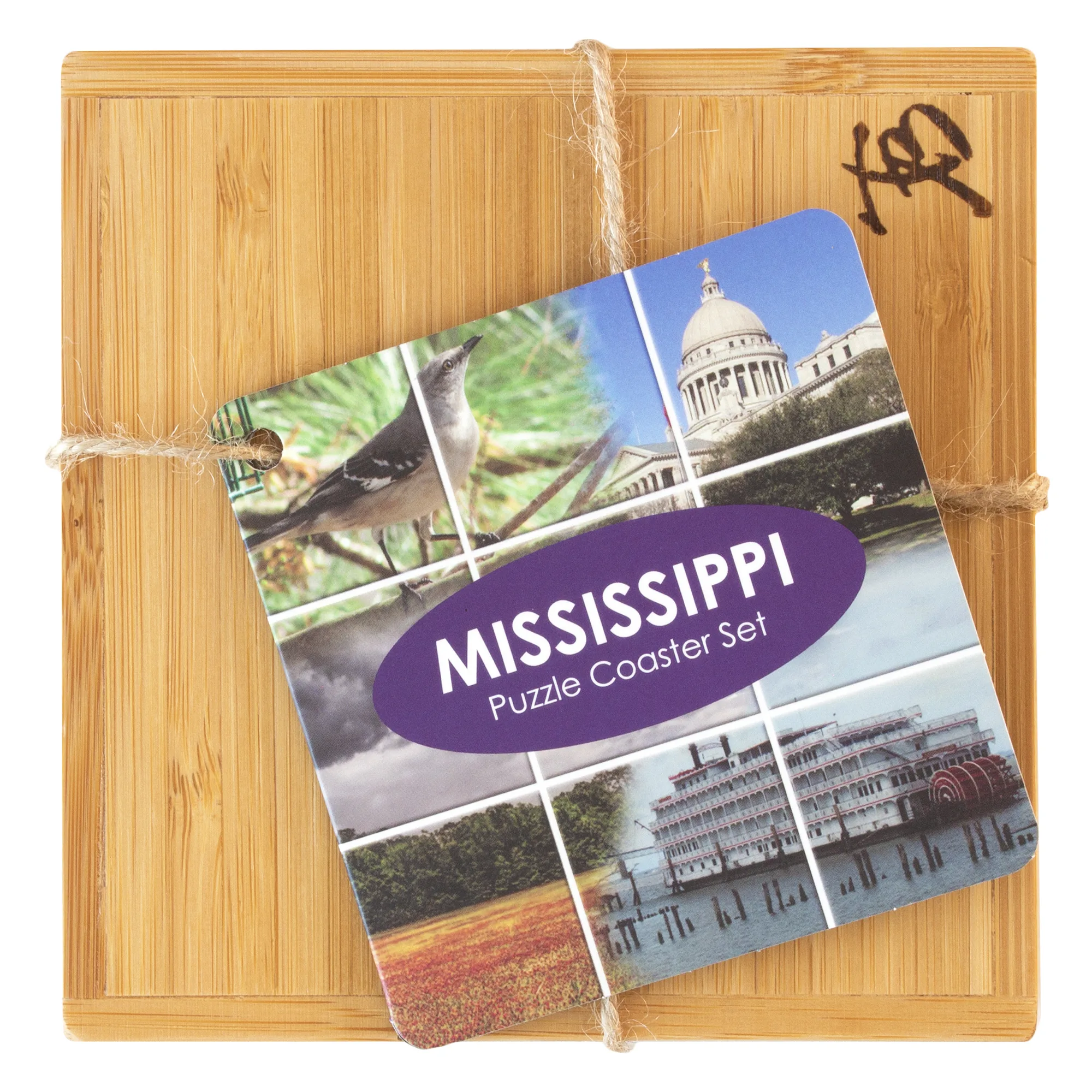 Mississippi Puzzle Coaster Set view 3