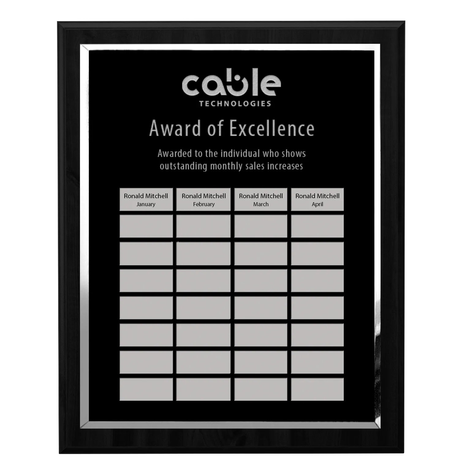 Black, 32 Plates